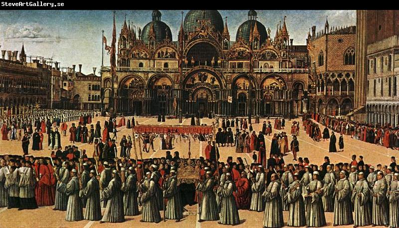 BELLINI, Gentile Procession in Piazza S. Marco